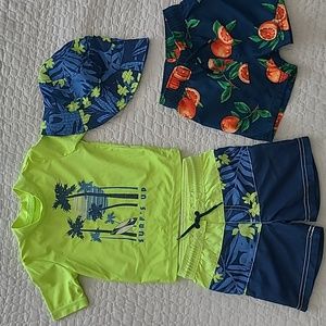 OshKosh B'gosh Kids Swim Set - Neon Green and Navy